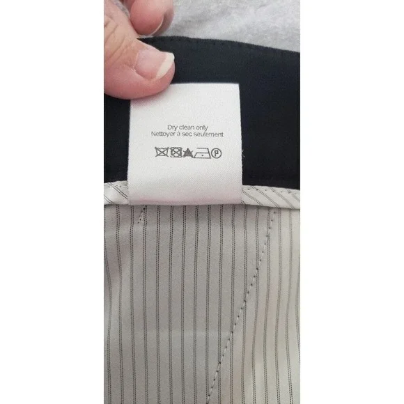 Veronica Beard Black Cropped Pants with‎ Button Detail Linen Blend sz 6 Office - Picture 8 of 8